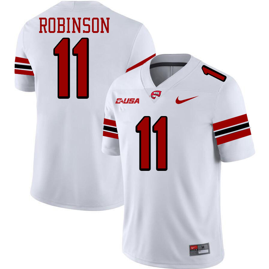 Kent Robinson WKU Jersey,Western Kentucky Hilltoppers #11 Kent Robinson Jersey Youth-White